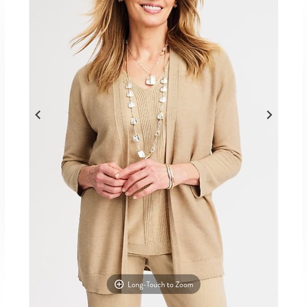 J. Jill Open-Front Cardi linen cardigan
